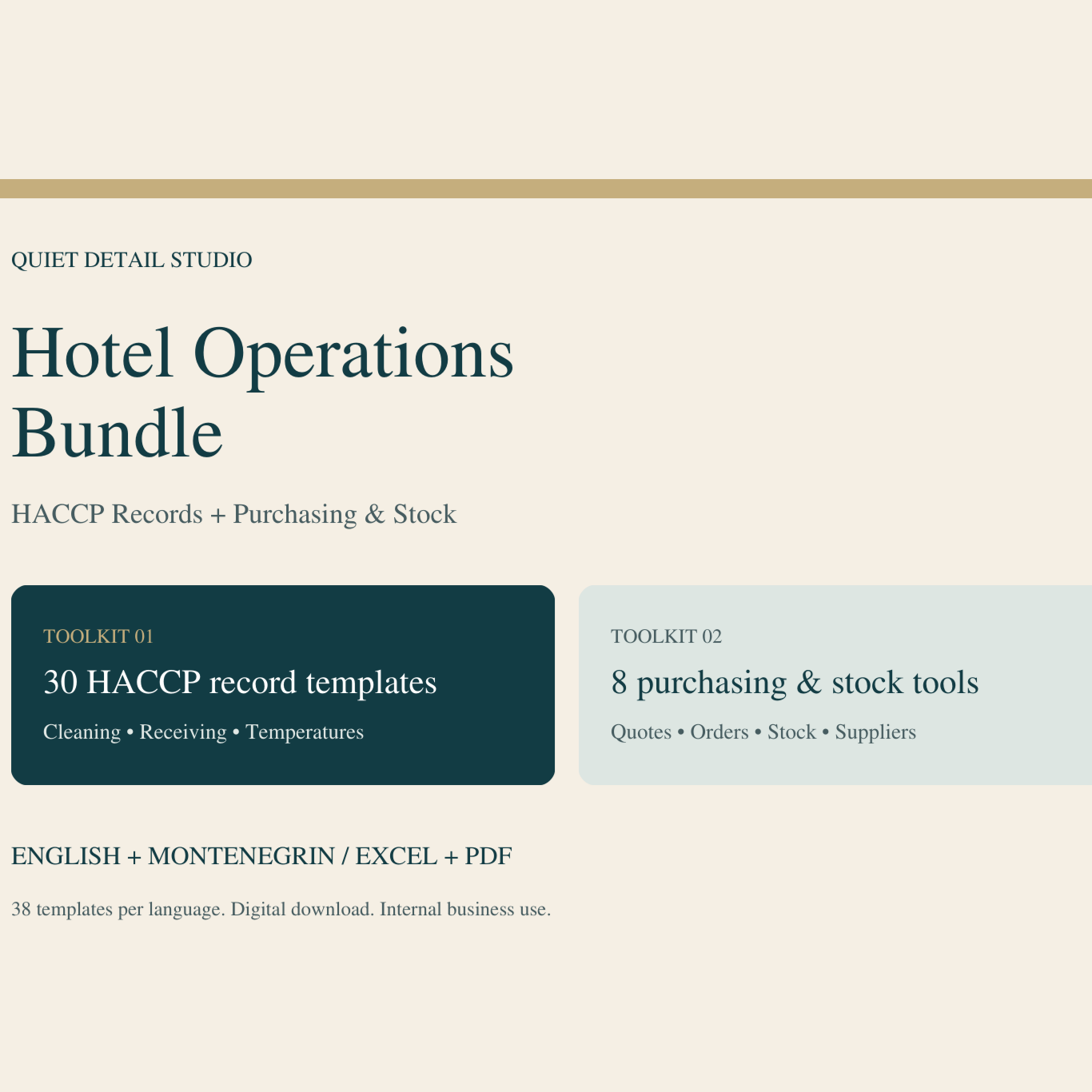 Hotel Operations Bundle cover