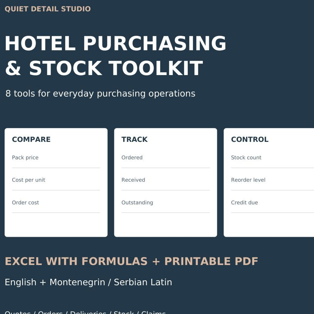 Hotel Purchasing & Stock Toolkit cover